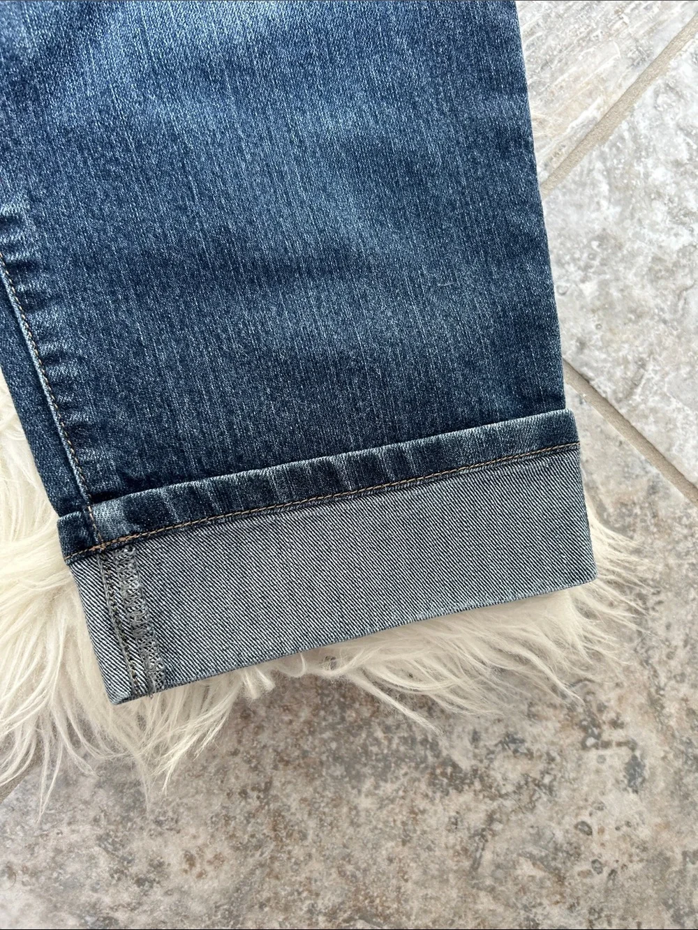 Style & Co. Women's Dark Blue Capri  Cuffed Jeans